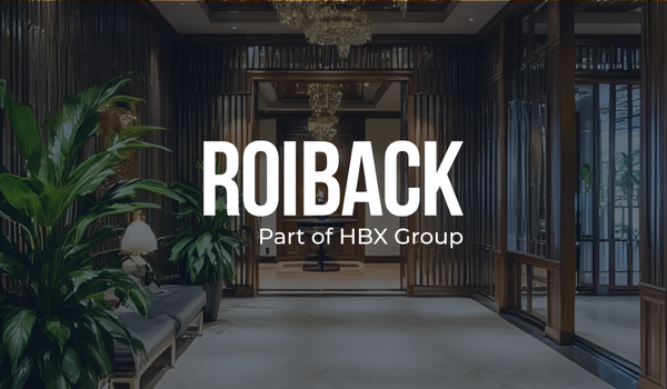 Roiback logo on illustrative background