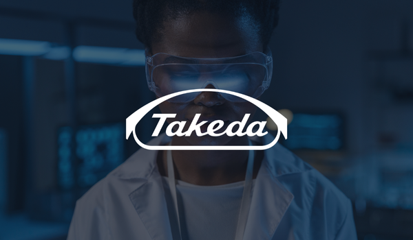 Takeda logo on illustrative background